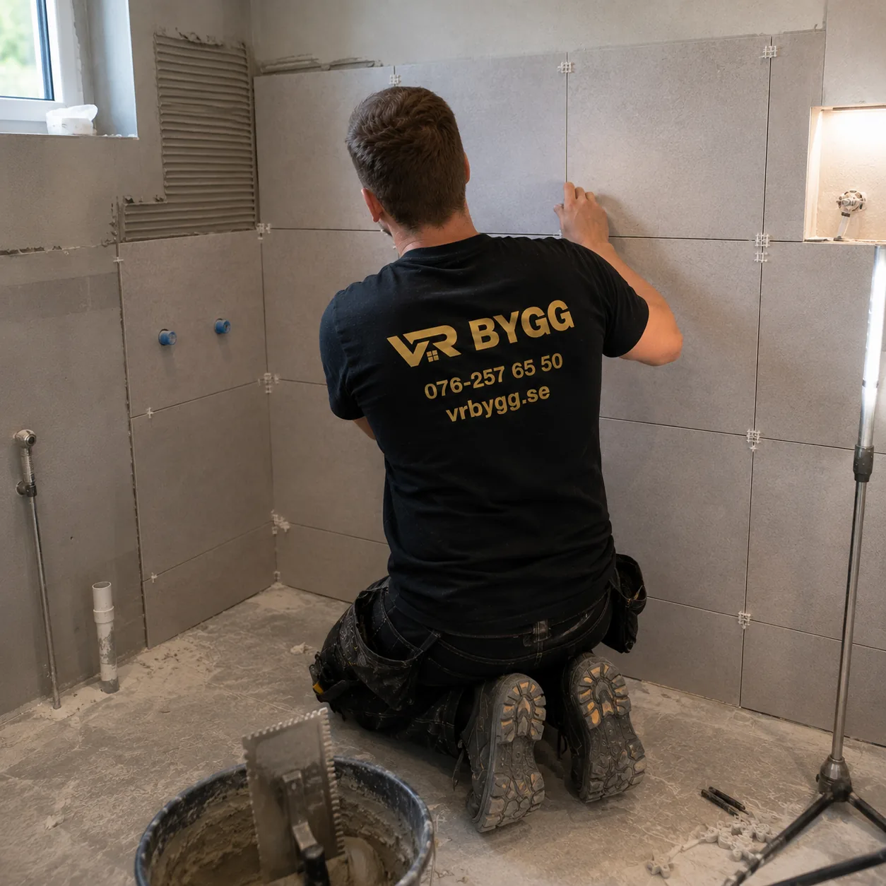 Plattsättning utförd av VR Bygg i Skåne