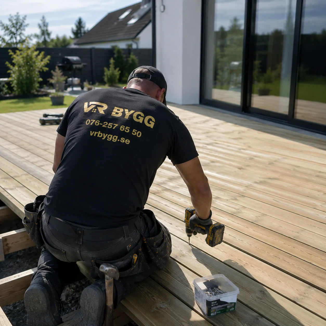 Trädäck och uterum utförda av VR Bygg i Skåne
